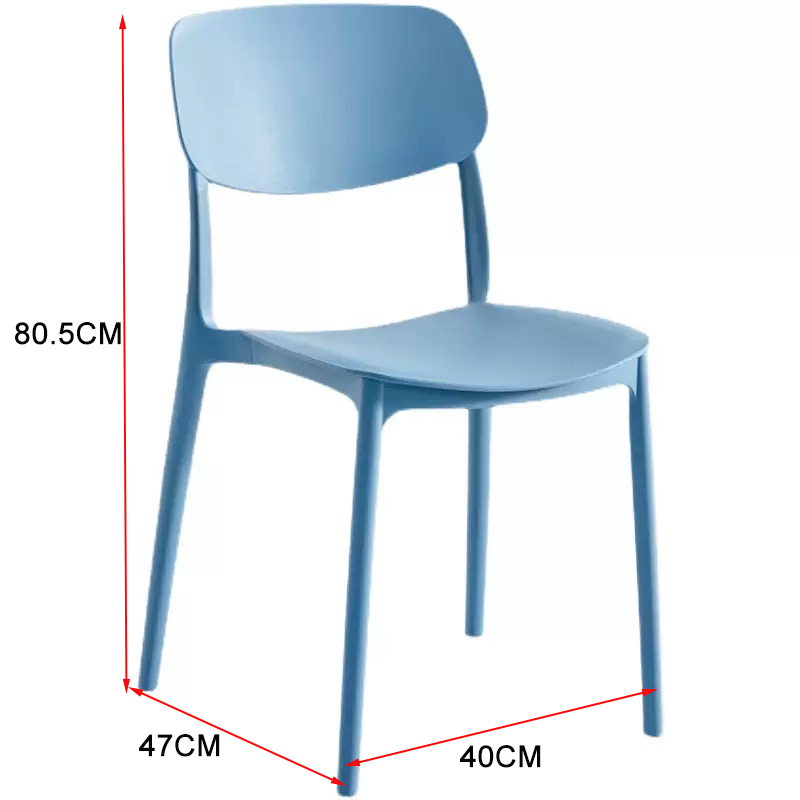 Indoor/Outdoor Plastic Dining Chair Stackable for Restaurant/Apartment Black