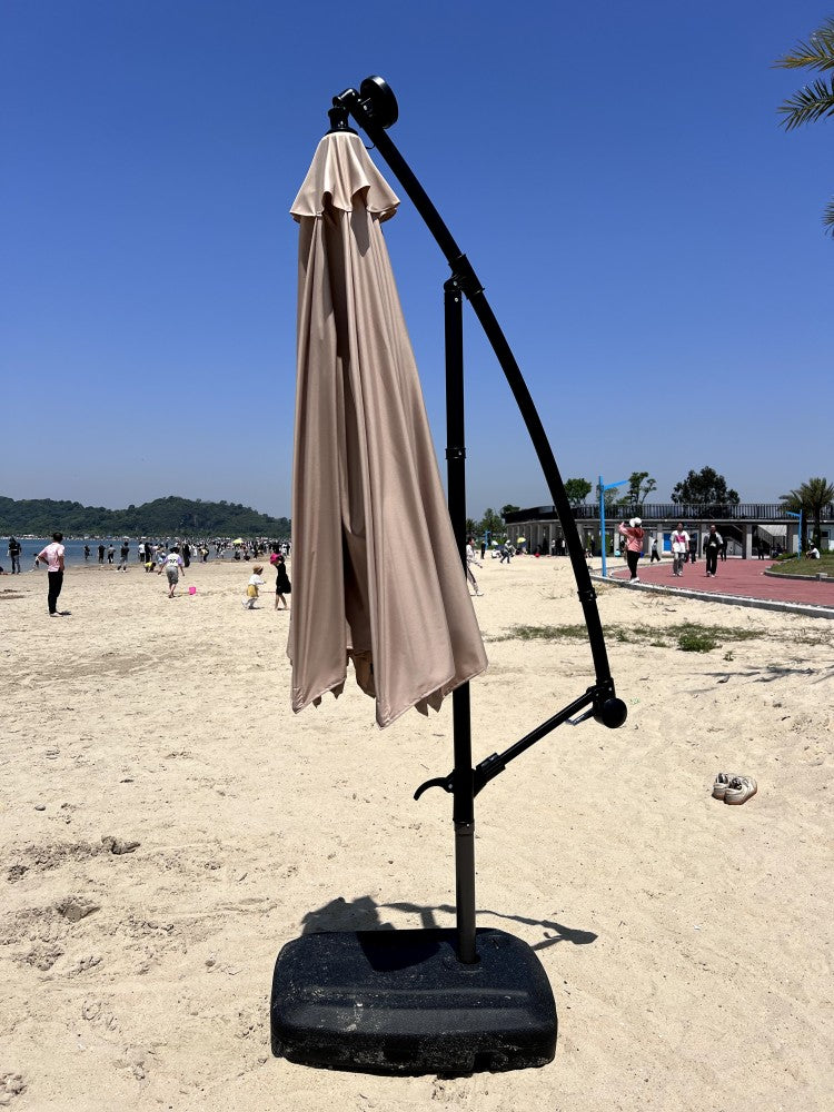 Patio/Garden Banana Umbrella Side Pole Dia 2.7m (Inl 60L Base)