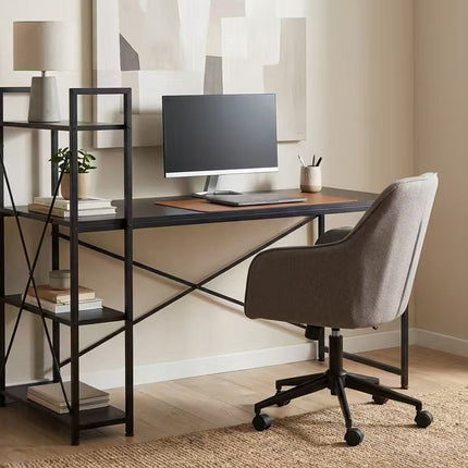 Home Office Functional Computer Table with Bookshelf for Efficient Storage