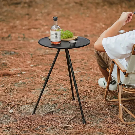 Outdoor Small Round Table with Two Levels of Height Adjustment (Inl Carrying Case)