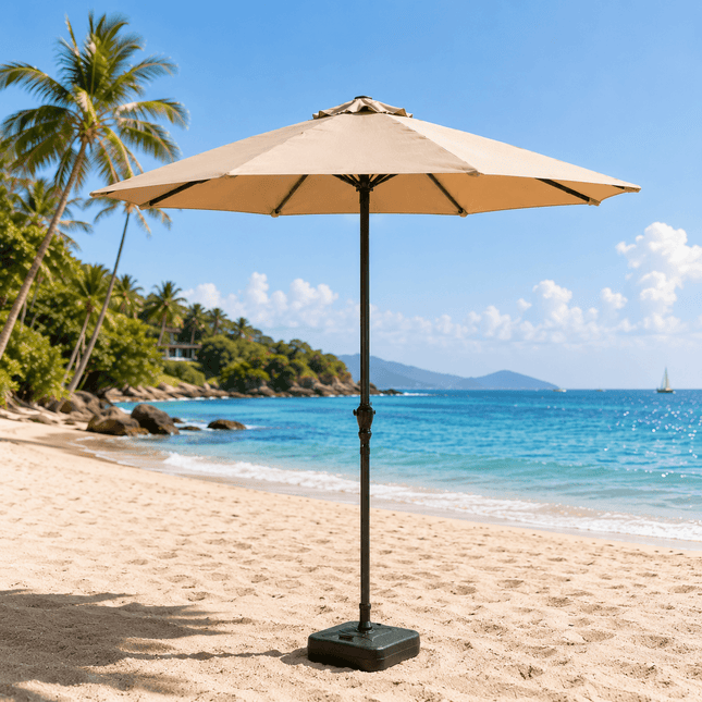 2.7M outdoor beach umbrella with stable heavy duty base