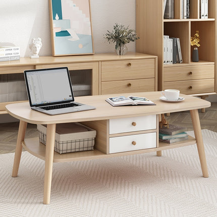 Coffee Table/TV Stand (Natural Wood Finish)