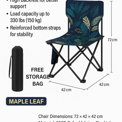 Extra Large Camping/Beach/Picnic Folding Chair (Inl Carrying Case)