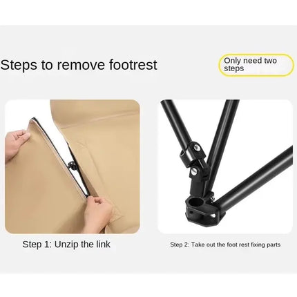 Camping/Beach/Picnic Folding Chair with Footrest (Inl Carrying Case)