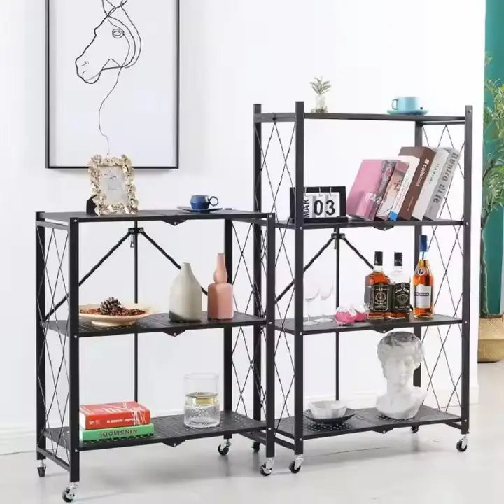 Movable Storage Folding Rack 4 Layers