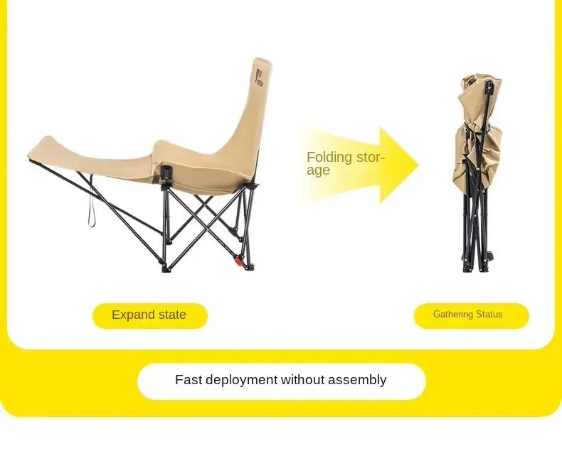 Camping/Beach/Picnic Folding Chair with Footrest (Inl Carrying Case)