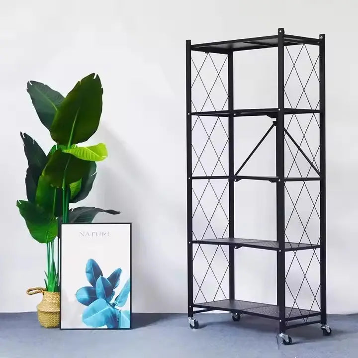 Movable Storage Folding Rack 5 Layers