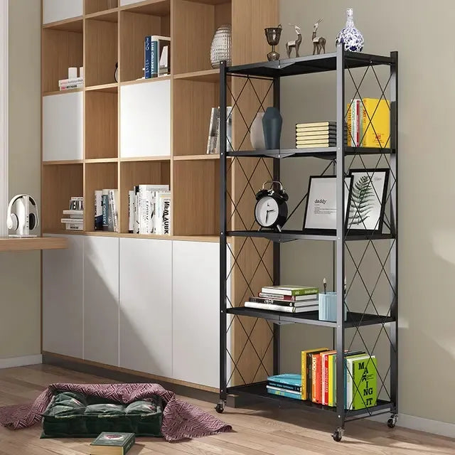 Movable Storage Folding Rack 5 Layers