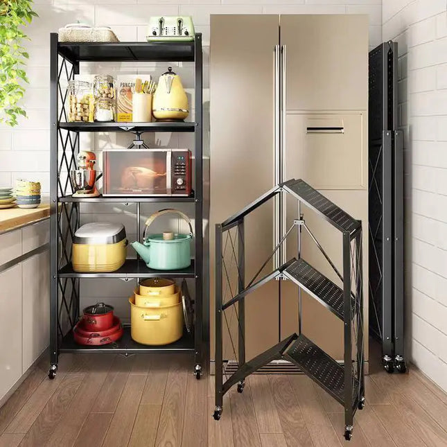 Movable Storage Folding Rack 5 Layers