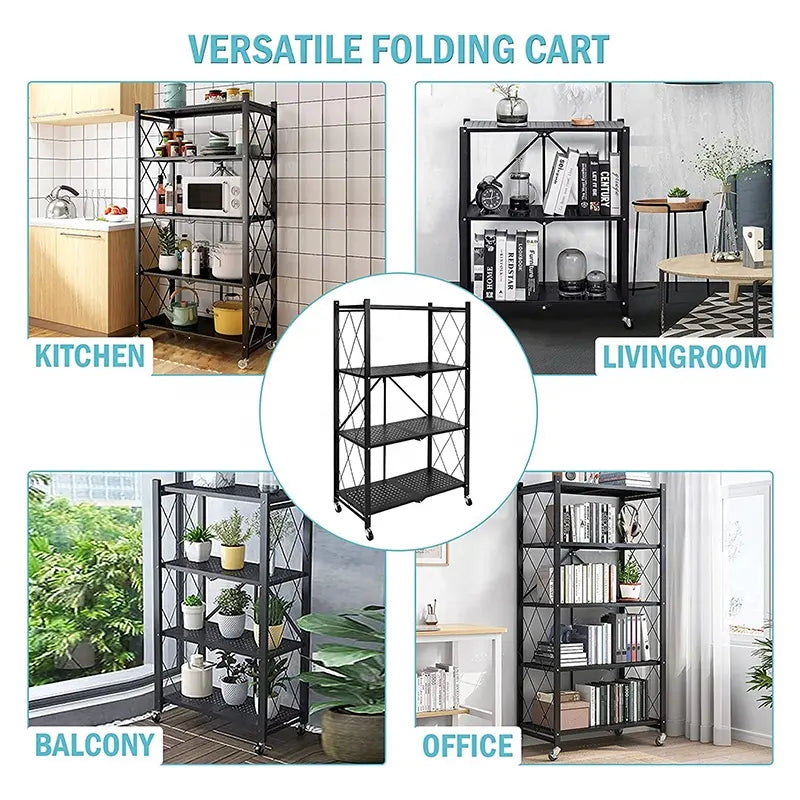 Movable Storage Folding Rack 5 Layers