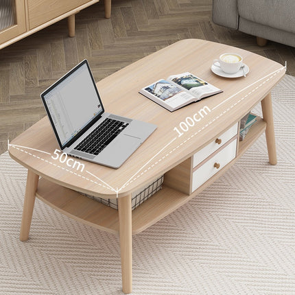 Coffee Table/TV Stand (Natural Wood Finish)