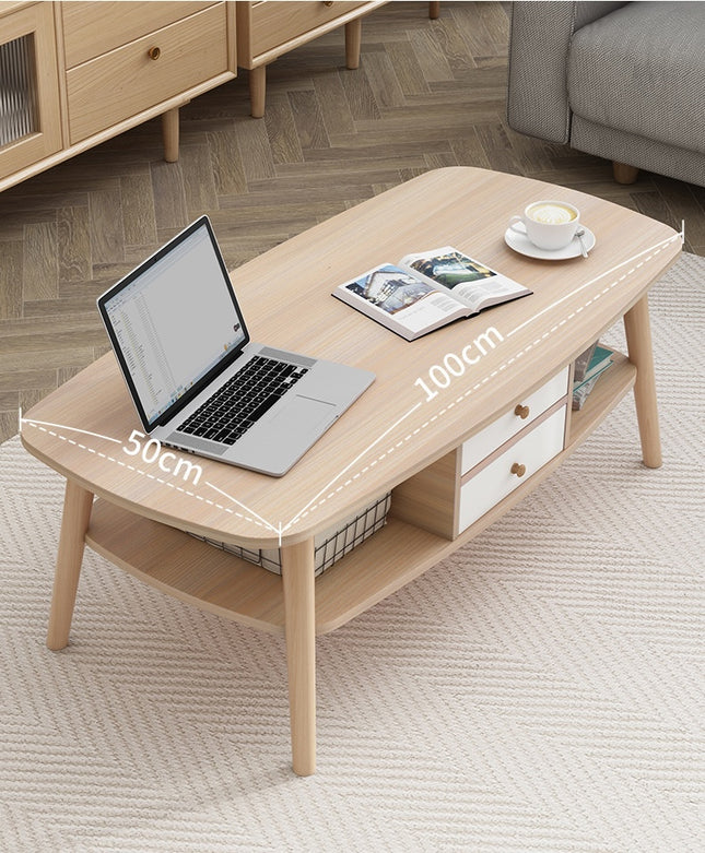 Coffee Table/TV Stand (Natural Wood Finish)