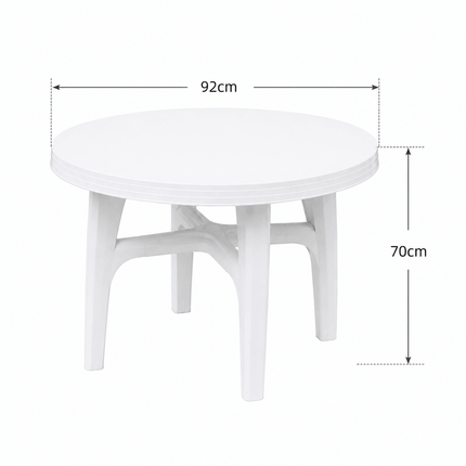 92cm round outdoor plastic patio table dimensions