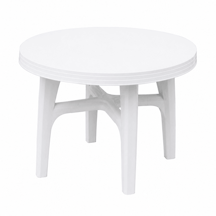 92cm white outdoor plastic round table