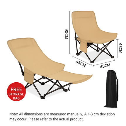 Camping/Beach/Picnic Folding Chair with Footrest (Inl Carrying Case)