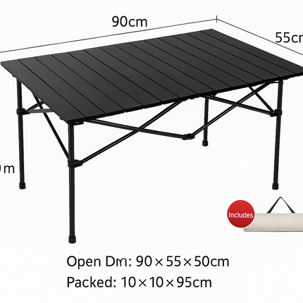 Camping/Beach/Picnic Lightweight Folding Table (Inl Carrying Case)