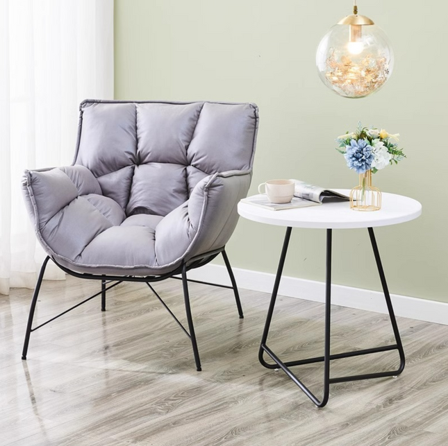 Nordic Simple Round Metal Legs Coffee Table for Living Room