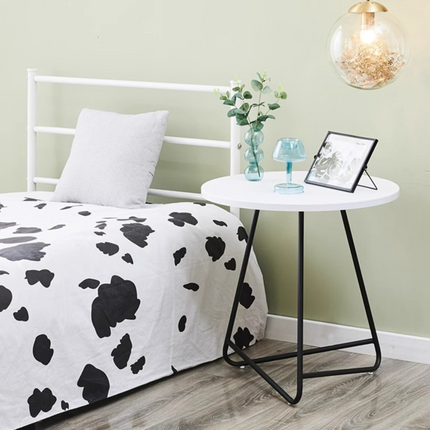 Nordic Simple Round Metal Legs Coffee Table for Living Room