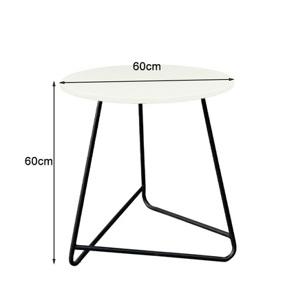 Nordic Simple Round Metal Legs Coffee Table for Living Room