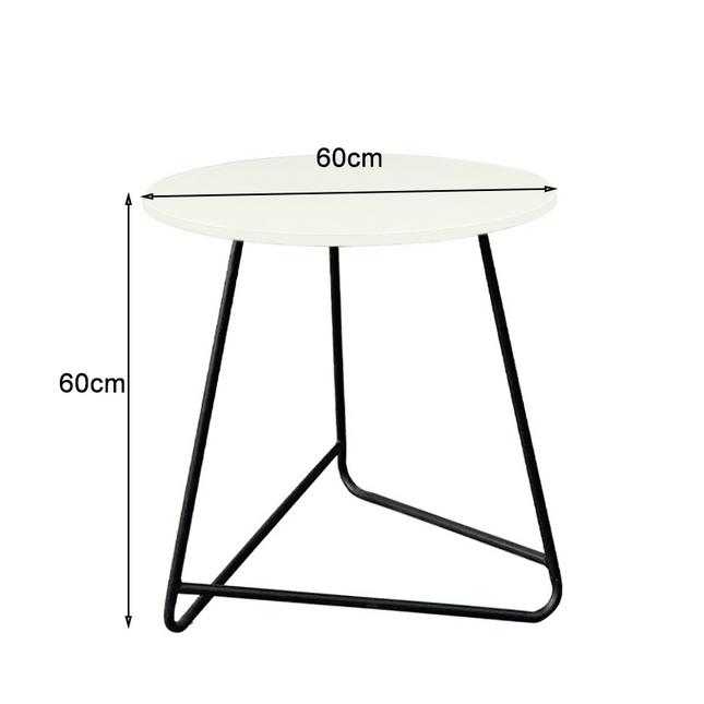Nordic Simple Round Metal Legs Coffee Table for Living Room