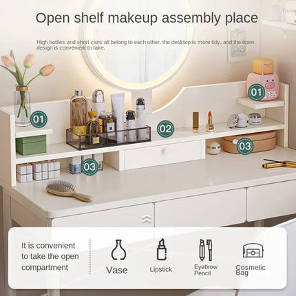 Dressing Desk + Chair Set (Mirror With Light)