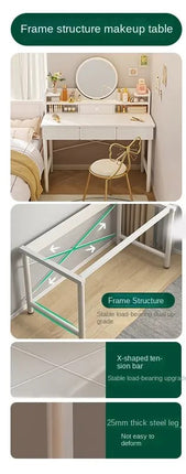 Dressing Desk + Chair Set (Mirror With Light)