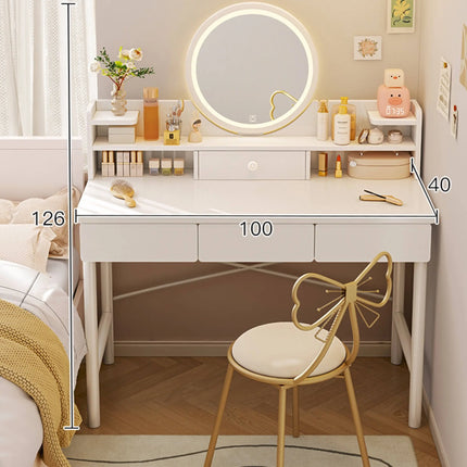 Dressing Desk + Chair Set (Mirror With Light)