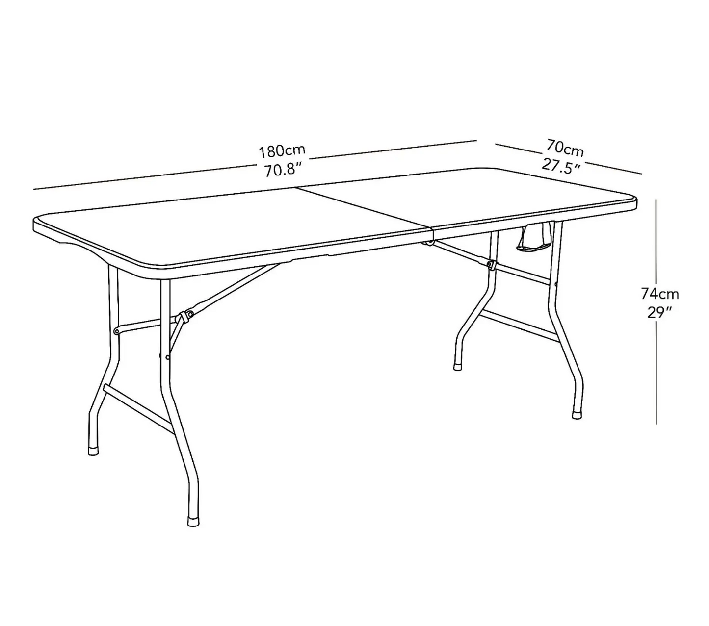 Outdoor 1.8m Portable Folding Heavy Duty Catering Table