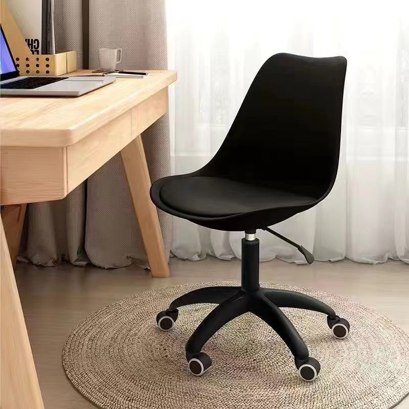Nordic Rotary Student Chair for Office/Bedroom (White/Black)