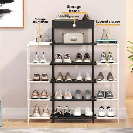 Simple Metal Storage Shoe Rack Space-Saving