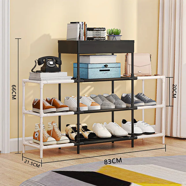 Simple Metal Storage Shoe Rack Space-Saving
