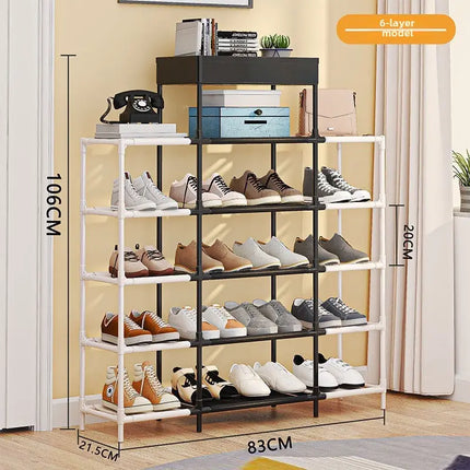 Simple Metal Storage Shoe Rack Space-Saving