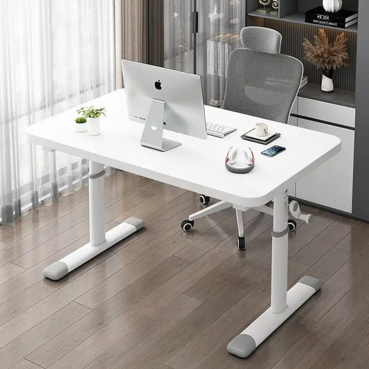 Office/Home Desk with Manual Height Adjustable White