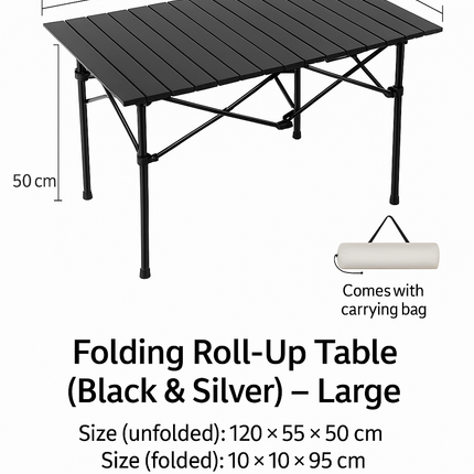 Camping/Beach/Picnic Lightweight Folding Table (Inl Carrying Case)