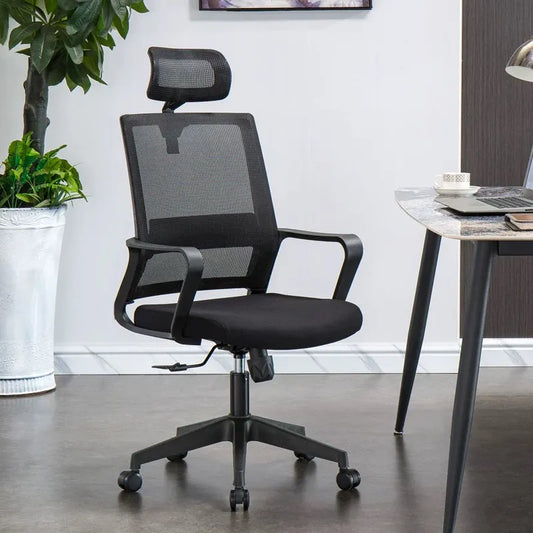 Modern Executive Mesh Chair with Headrest for Home Office