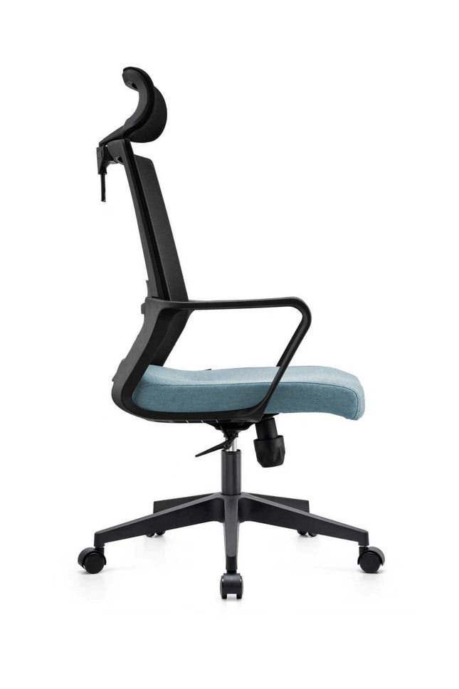 Full Mesh High Back Office Chair - Black & Blue