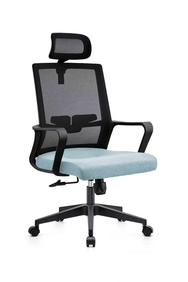 Full Mesh High Back Office Chair - Black & Blue
