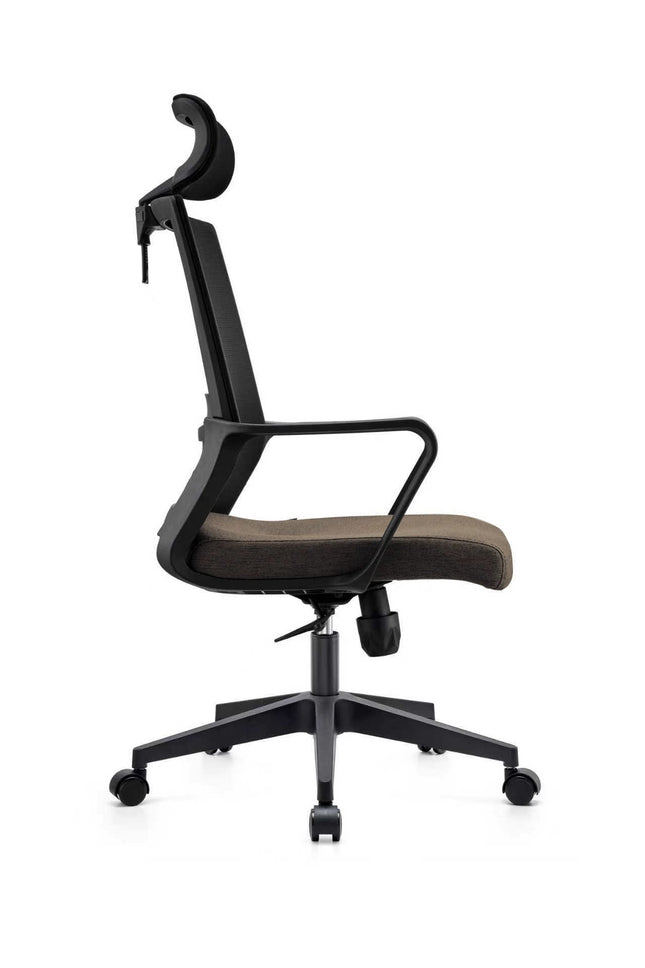 Full Mesh High Back Office Chair - Black & Brown