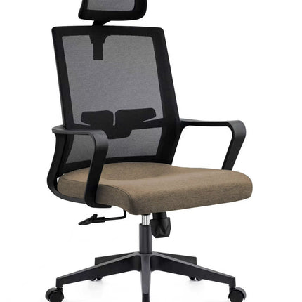 Full Mesh High Back Office Chair - Black & Brown