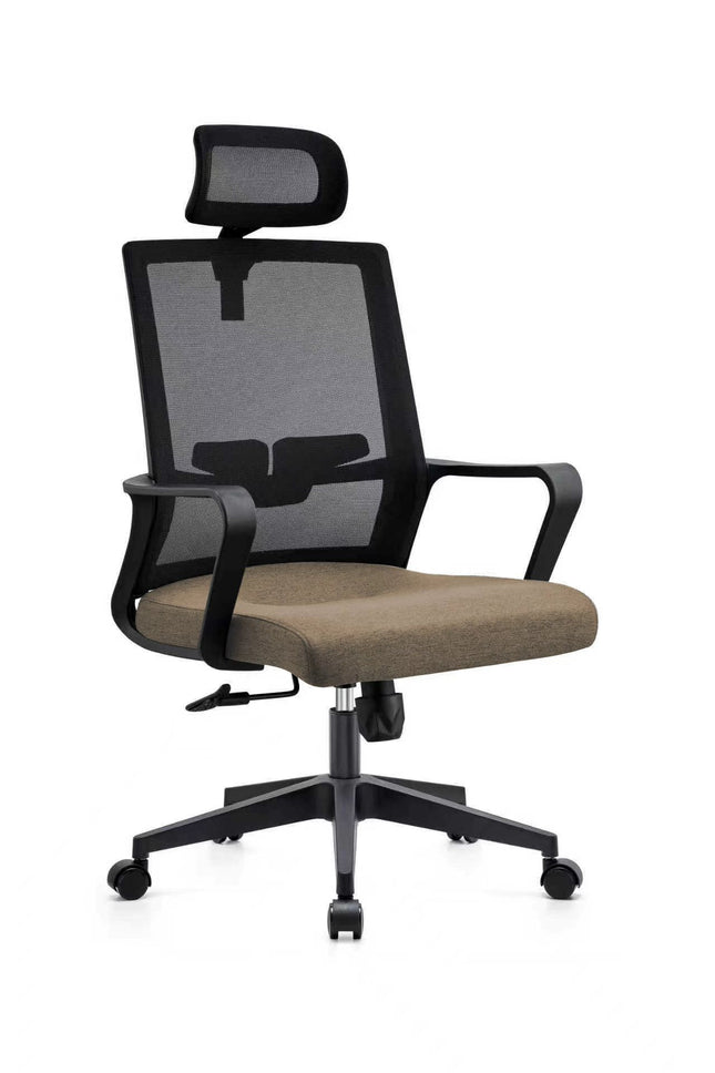 Full Mesh High Back Office Chair - Black & Brown