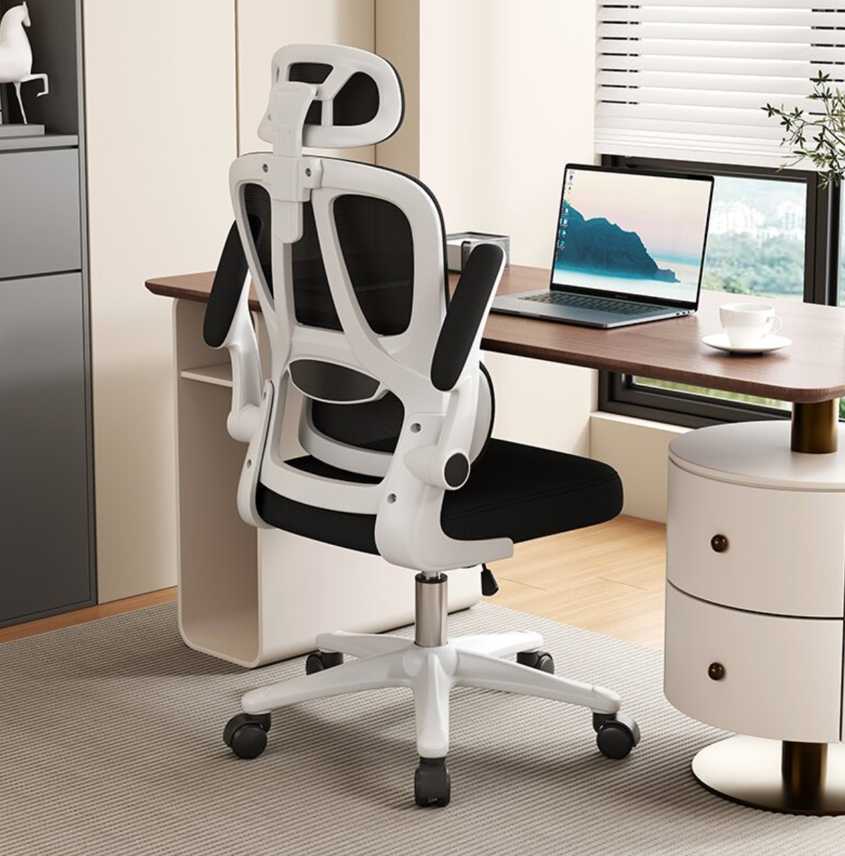 Modern Ergonomic Home Office Chair with Mesh/Headrest/Lumbar Support