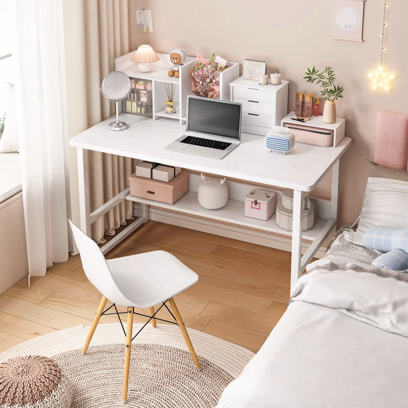 Modern Simple Computer Desk With Shelf Layer