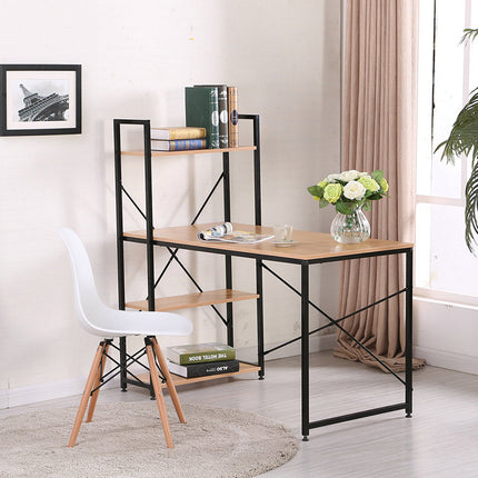Home Office Functional Computer Table with Bookshelf for Efficient Storage