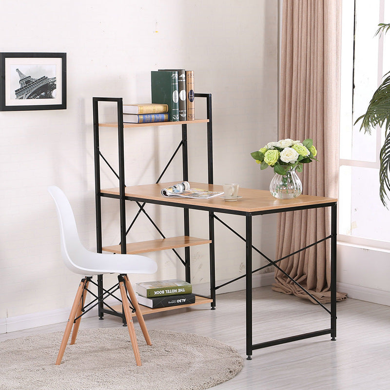 Home Office Functional Computer Table with Bookshelf for Efficient Storage