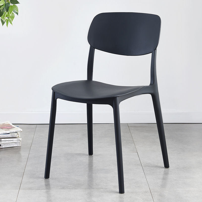Indoor/Outdoor Plastic Dining Chair Stackable for Restaurant/Apartment Black
