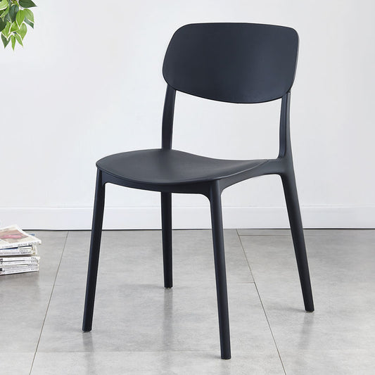 Indoor/Outdoor Plastic Dining Chair Stackable for Restaurant/Apartment Black