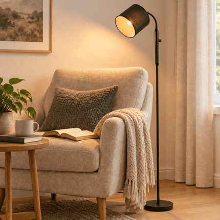 Adjustable Reading Floor Lamp with LED Bulb Included