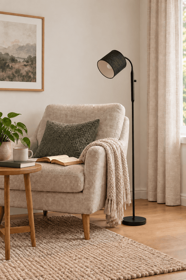 Adjustable Reading Floor Lamp with LED Bulb Included