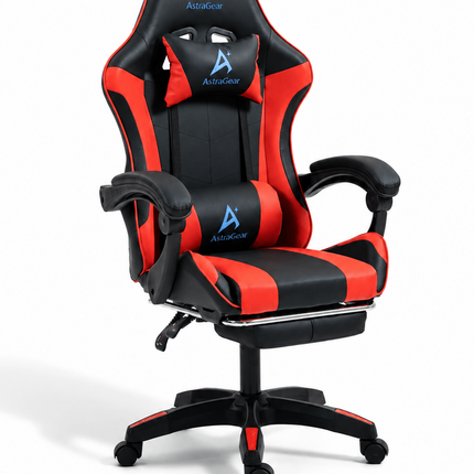 Red and black AstraGear gaming chair for esports and PC gaming setup