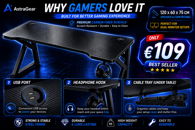 AstraGear Gaming Desk